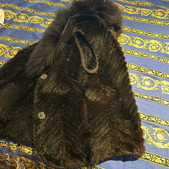 Mink Vest with Fox fur Color (all natural fur) - Picture 3 of 4